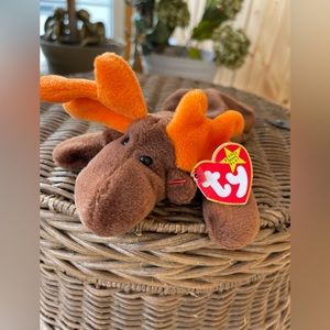 TY 1993 vintage Chocolate’ the moose beanie baby